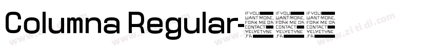 Columna Regular字体转换